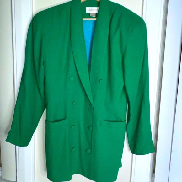 VINTAGE FITTED BLAZER IN GREEN BY CASUAL CORNER - Picture 8 of 8
